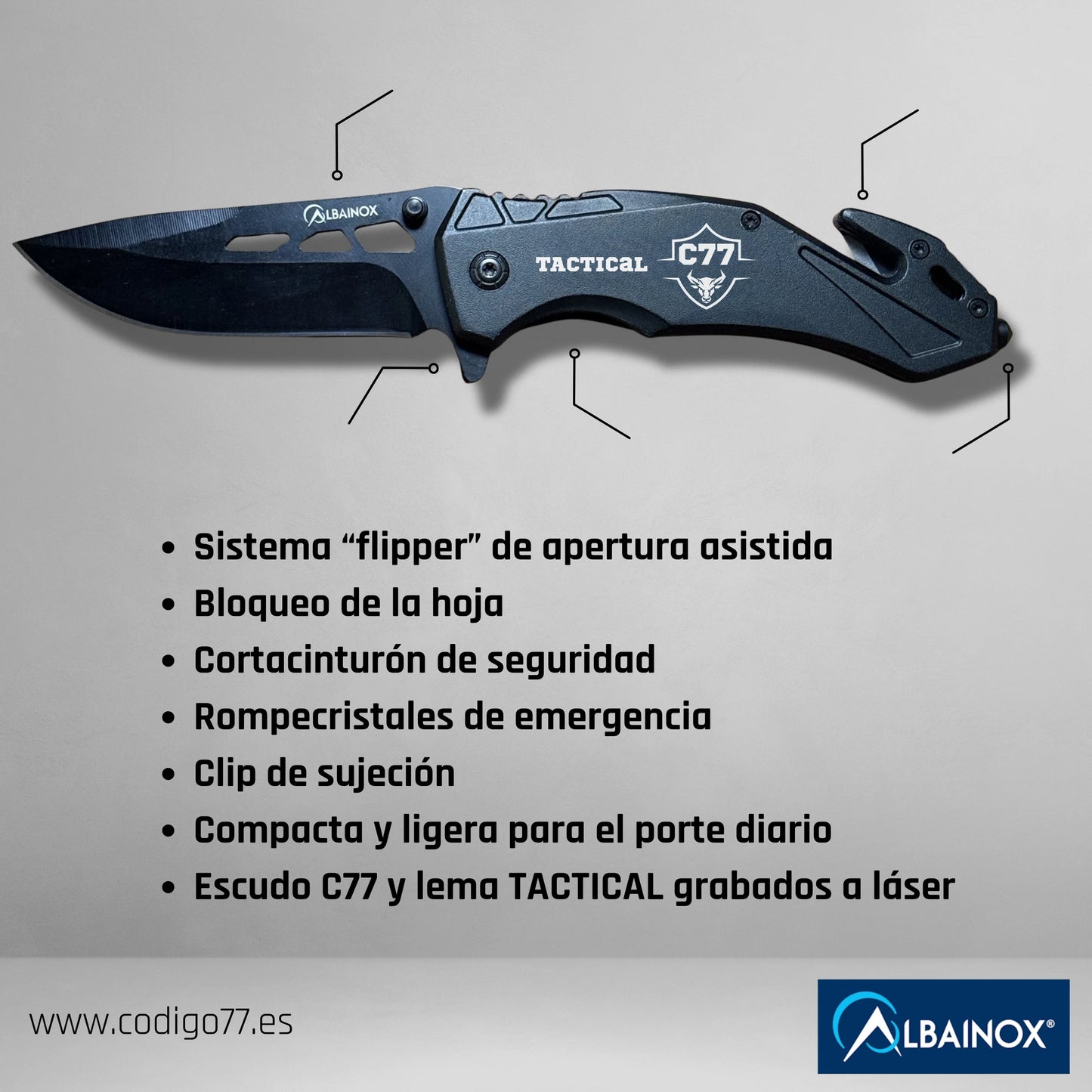 Navaja de rescate Albainox C77 tactical