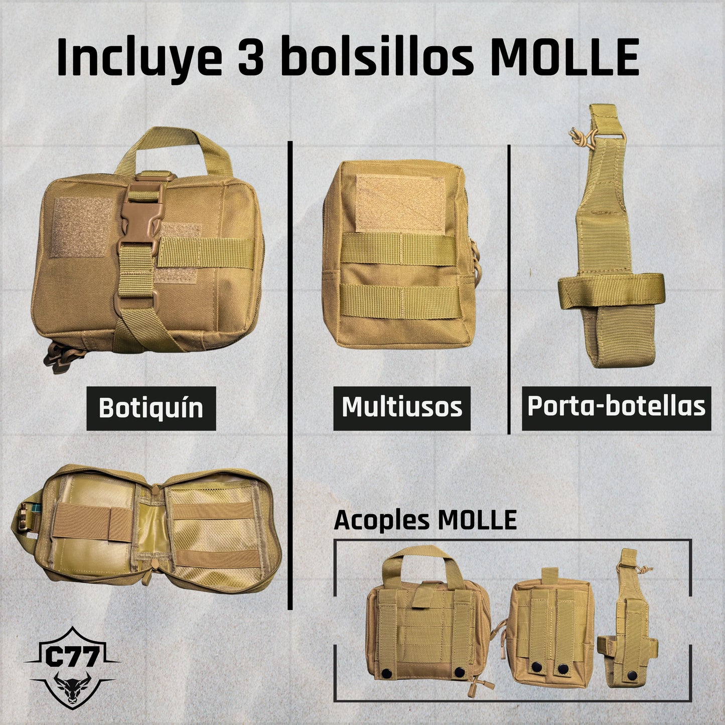 Arnés táctico C77 para perros