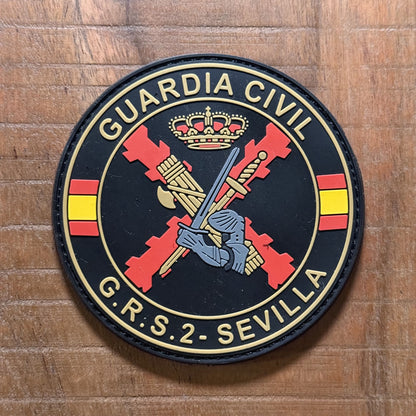 Parche 3D redondo GRS-2 SEVILLA Borgoña