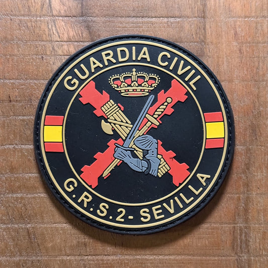Parche 3D redondo GRS-2 SEVILLA Borgoña