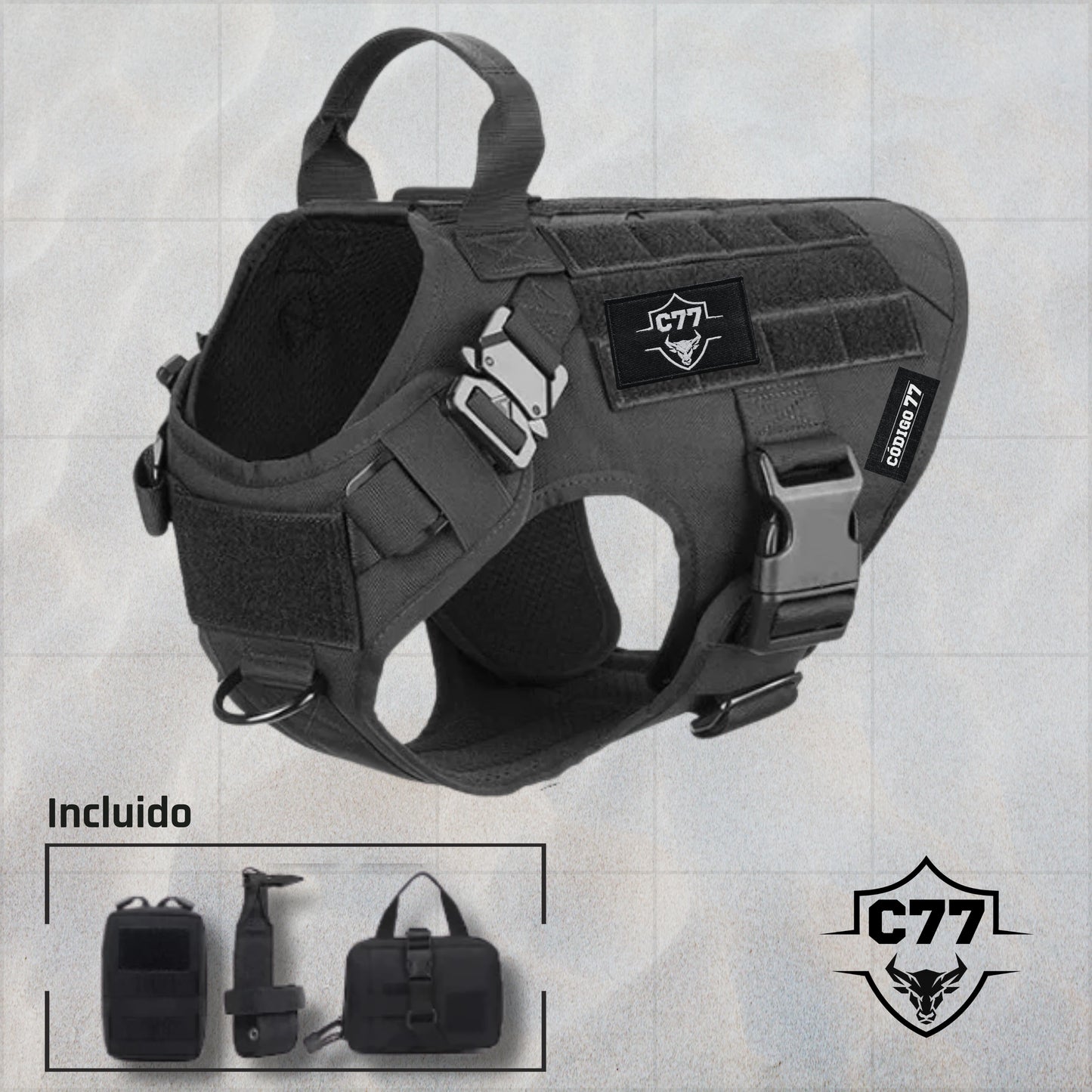 Arnés táctico C77 para perros