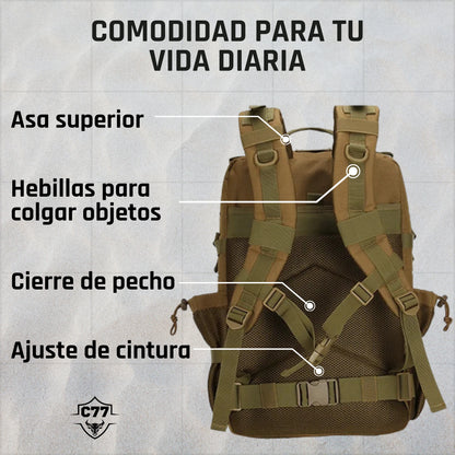 Mochila táctica 45 L MOLLE C77