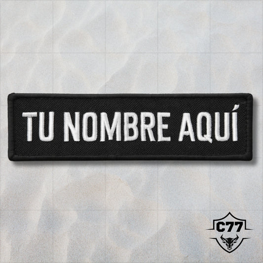 Parche con nombre personalizado 9,5 x 2,5 cm